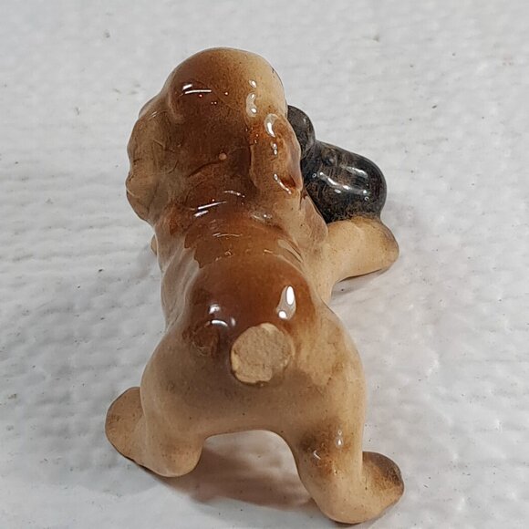 Vintage Hagen Renaker Cocker Spaniel Dog Shoe boot Figurine Miniature mini READ - Picture 5 of 9